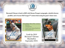 2019 Bowman Chrome Baseball Hobby Box Free Mag Sleeves Toploads