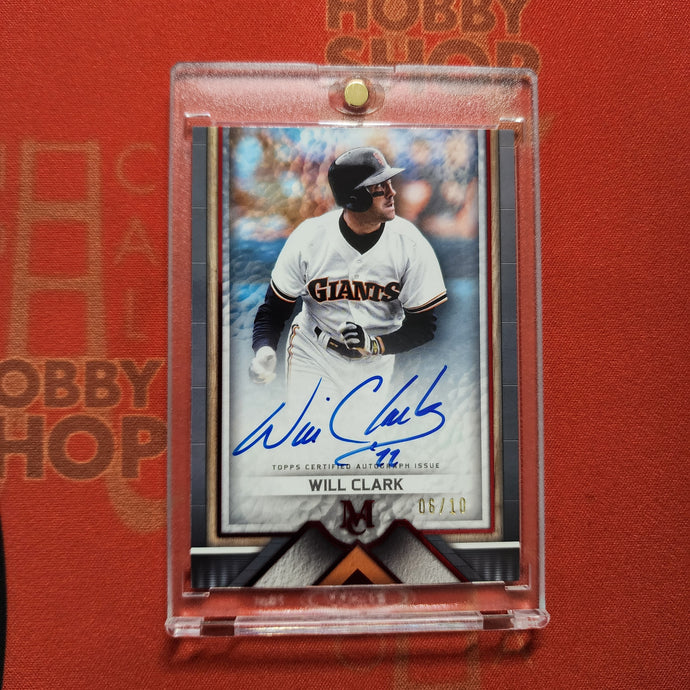 2023 Topps Museum Baseball Card Will Clark Ruby Auto 6/10