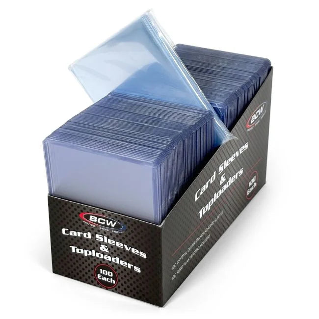 100 Count Card Toploader & Sleeve Combo Pack by BCW (Sports cards, Pok   NorCalHobbyShop