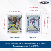 100 Count Card Toploader & Sleeve Combo Pack by BCW (Sports cards, Pokemon, One Piece, Magic & more.)