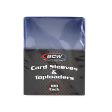 100 Count Card Toploader & Sleeve Combo Pack by BCW (Sports cards, Pokemon, One Piece, Magic & more.)