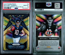 2017 Panini Prizm Football Card Mitchell Trubisky Instant Impact Gold Mojo RC 9/10 PSA 10