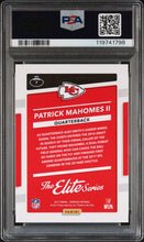 2017 Panini Donruss Football Card Patrick Mahomes The Elite Series Rookie PSA 10
