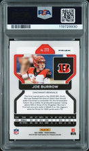 2021 Panini Prizm Football Card Joe Burrow Black & White Checker #273 SSP Case Hit PSA 10