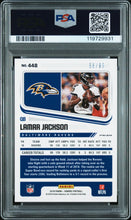 2022 Panini Honors Football Card Lamar Jackson Score Update RC #448 Prizm /99 PSA 9