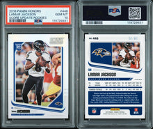 2022 Panini Honors Football Card Lamar Jackson Score Update RC #448 Prizm /99 PSA 9