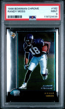 1998 Bowman Chrome Football Card Randy Moss RC #182 PSA 9