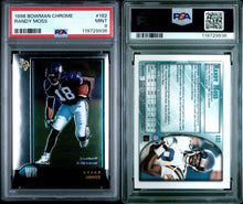 1998 Bowman Chrome Football Card Randy Moss RC #182 PSA 9