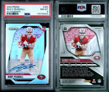 2024 Panini Prizm Football Card Ricky Pearsall Rookie Autograph #383 PSA 8