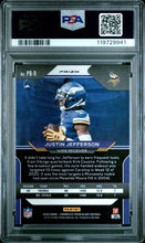 2020 Panini Chronicles Football Card Justin Jefferson Prizm Black Silver RC #PB9 PSA 9