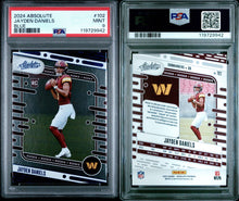 2024 Panini Absolute Football Card Jayden Daniels Blue Rookie #102 PSA 9