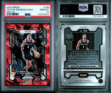 2023-24 Prizm Basketball Card Victor Wembanyama Red Ice Prizm RC #136 PSA 10