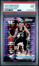 2018-19 Prizm Basketball Card Yuta Watanabe Purple Pulsar Prizm RC #146 PSA 9