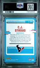 2023 Panini Donruss Optic Football Card C.J. Stroud Pink Holo Prizm RC #244 PSA 10
