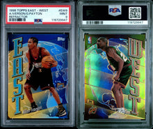 1998-99 Topps Chrome Basketball Card Allen Iverson Gary Payton East West Refractor #EW9 PSA 9
