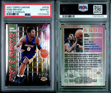 2001-02 Topps Chrome Basketball Card Kobe Bryant Fast & Furious #FF06 PSA 10