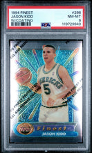 1994-95 Topps Finest Basketball Card Jason Kidd W/Coating RC #286 PSA 8