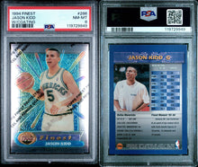 1994-95 Topps Finest Basketball Card Jason Kidd W/Coating RC #286 PSA 8