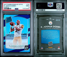 2017 Panini Donruss Optic Football Card R. Joshua Dobbs "Josh" Purple Holo Prizm RC #181 /50 PSA 9
