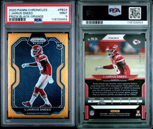 2020 Panini Chronicles Football Card L'Jarius Sneed Prizm Black Orange RC #PB24 /75 PSA 9