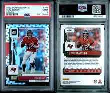 2022 Panini Donruss Optic Football Card Tom Brady Stars Prizm #183 PSA 9
