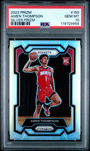 2023-24 Prizm Basketball Card Amen Thompson Silver Prizm RC #150 PSA 10