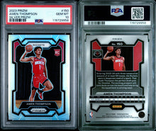2023-24 Prizm Basketball Card Amen Thompson Silver Prizm RC #150 PSA 10