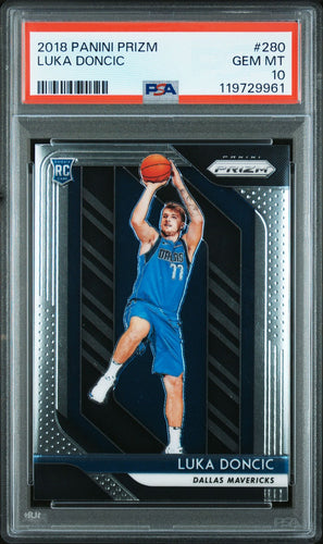 2018-19 Panini Prizm Basketball Card Luka Doncic RC #280 PSA 10