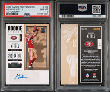 2017 Panini Contenders Football Card George Kittle Rookie Autograph PSA 8