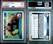 2011 Topps Chrome Football Card J.J. Watt Refractor RC #104 PSA 9