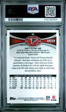 2012 Topps Chrome Football Card Matt Ryan Gold Refractor #91 /50 PSA 8