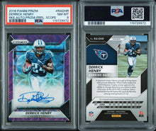 2016 Panini Prizm Football Card Derrick Henry Purple Scope RC Auto #RADHR /99 PSA 8