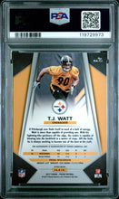 2017 Panini Prizm Football Card T.J. Watt Rookie Autographs #TJ PSA 9