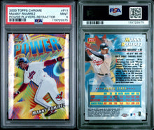 2000 Topps Chrome Baseball Card Manny Ramirez Power Players Refractor #P11 PSA 9