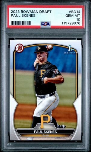 2023 Bowman Draft Baseball Card Paul Skenes RC #BD14 PSA 10