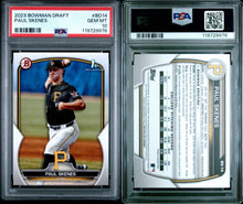 2023 Bowman Draft Baseball Card Paul Skenes RC #BD14 PSA 10