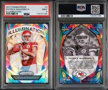 2017 Panini Prizm Football Card Patrick Mahomes Illumination PSA 9