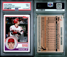 2018 Topps Baseball Card Shohei Ohtani 1983 Design #83-1 PSA 9