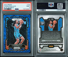2023-24 Prizm Basketball Card Cason Wallace Blue Sparkle Prizm RC /144 PSA 9