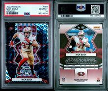 2022 Panini Mosaic Football Card Nick Bosa Genesis SSP Case Hit PSA 10