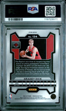 2023-24 Prizm Basketball Card Gradey Dick Red Sparkle Prizm RC PSA 9