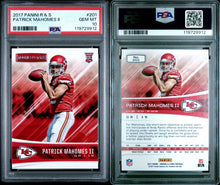 2017 Panini Rookies & Stars Football Card Patrick Mahomes Rookie #201 PSA 10 (A)