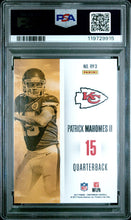 2017 Panini Contenders Football Card Patrick Mahomes Rookie of The Yea PSA 9