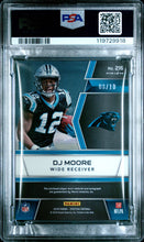 2018 Panini Spectra Football Card DJ Moore Rookie Patch Auto RPA Blacklight /10 PSA 7