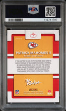 2017 Panini Donruss Optic Football Card Patrick Mahomes The Rookies PSA 9