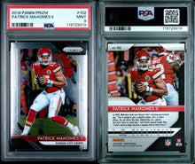 2018 Panini Prizm Football Card Patrick Mahomes #102 PSA 9 (A)