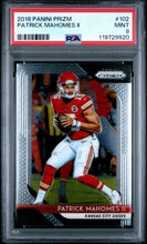 2018 Panini Prizm Football Card Patrick Mahomes #102 PSA 9 (B)