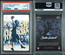 2020 Panini Luminance Football Card Justin Herbert Rising SSP Case Hit PSA 10