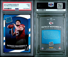 2017 Panini Donruss Football Card Patrick Mahomes Rated Rookie #327 PSA 7