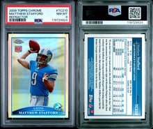 2009 Topps Chrome Football Card Matthew Stafford Refractor RC #TC210 PSA 8